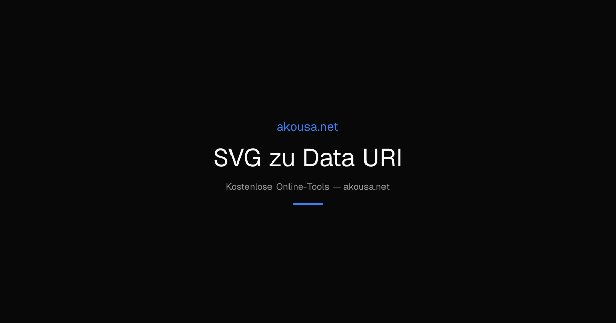 SVG zu Data URI — Free Online Tool | Akousa