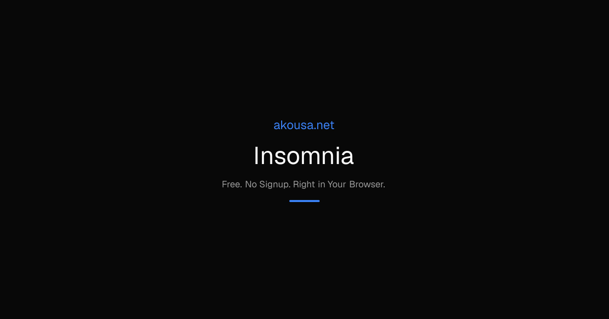 Insomnia — Free Open Source Alternative | akousa.net | Akousa