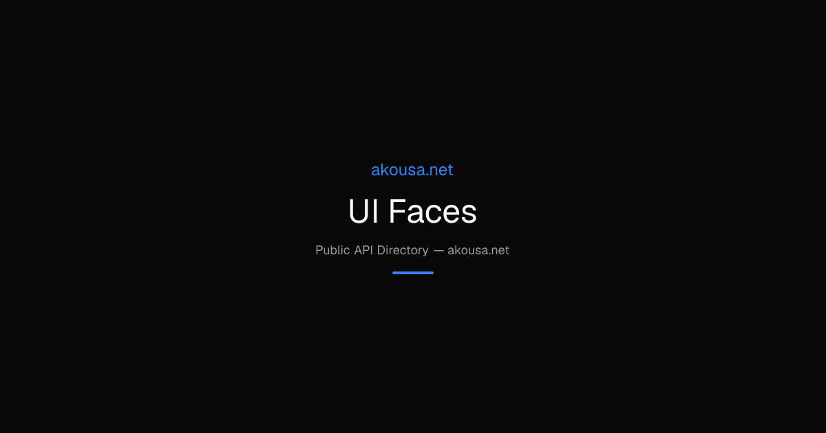 UI Faces API — Documentation & Guide | Akousa