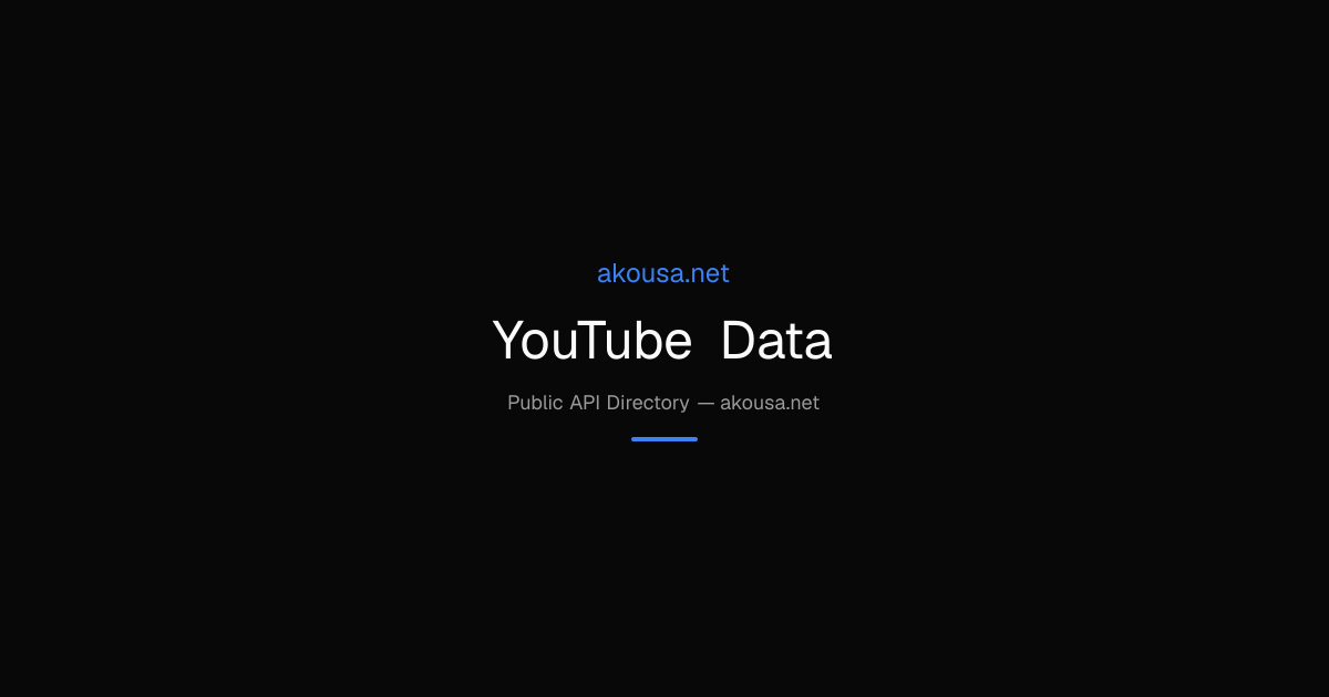 YouTube Data API — Documentation & Guide | Akousa