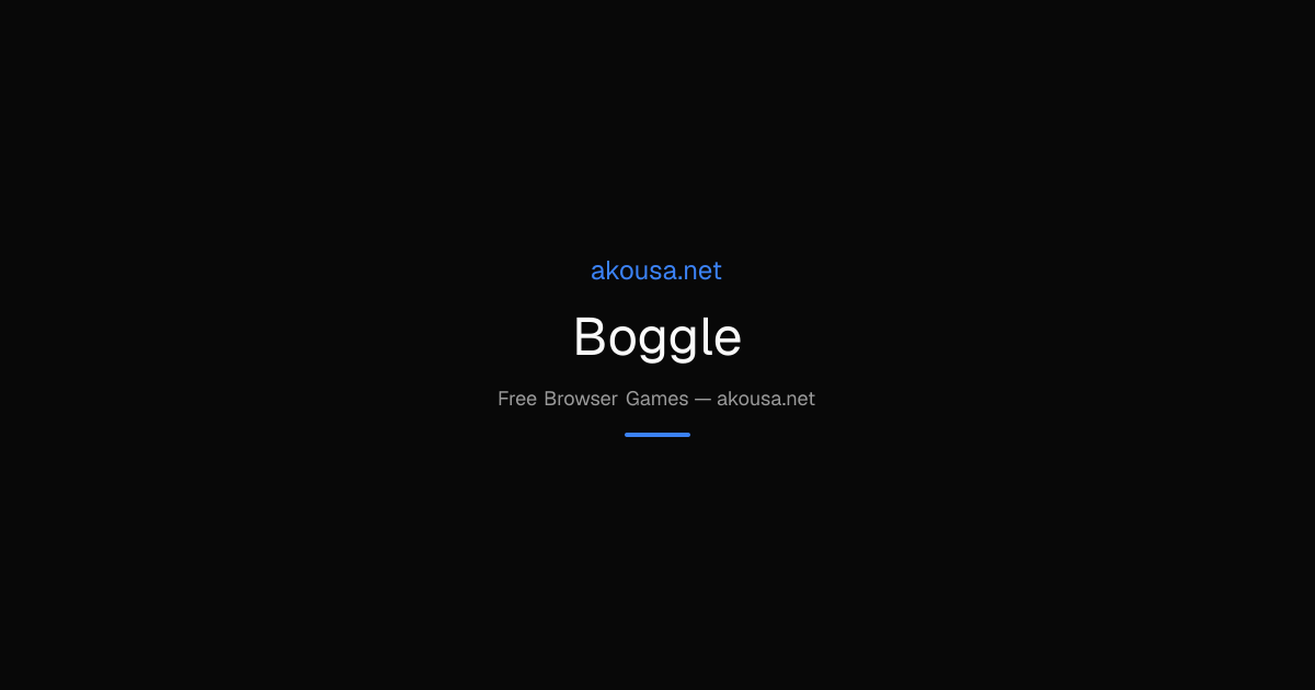 How to Play Boggle - Free Online Word Game Guide | Akousa