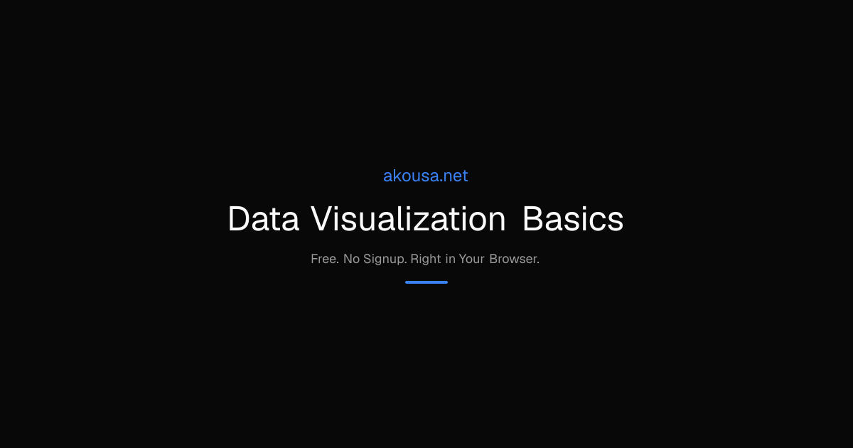 Learn Data Visualization Basics — Free Interactive Course | Akousa