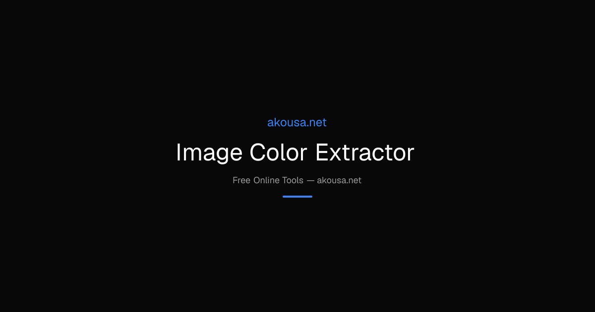 Image Color Extractor — Free Online Tool | Akousa