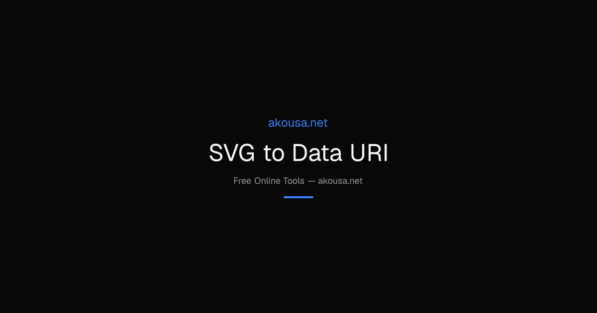 SVG to Data URI — Free Online Tool | Akousa