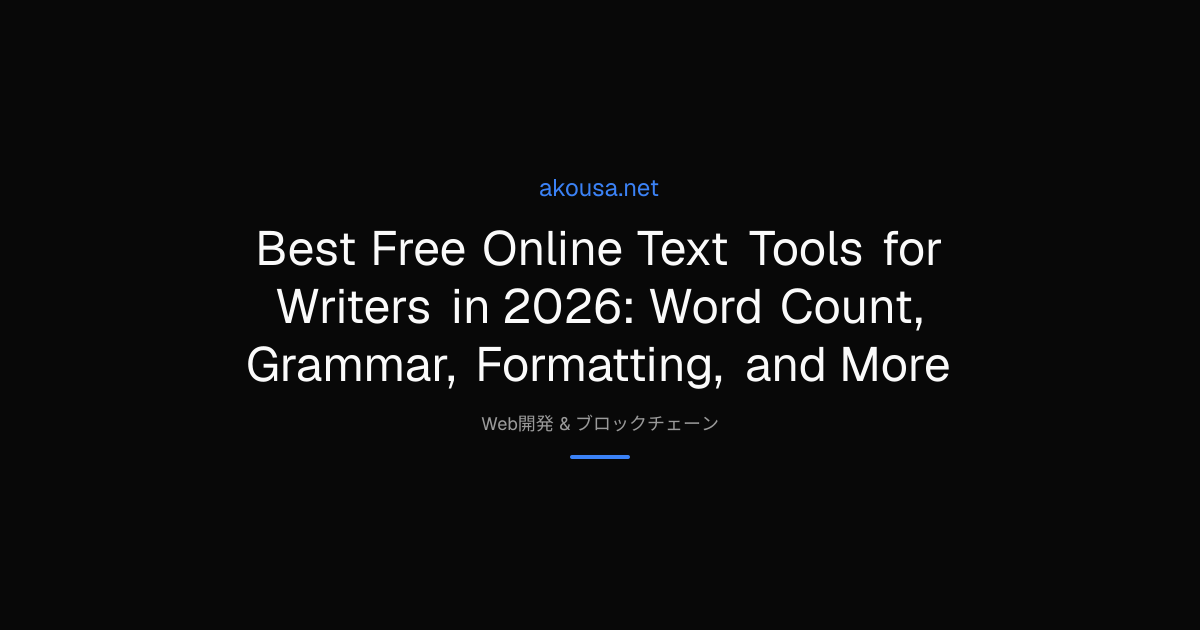 Best Free Online Text Tools for Writers in 2026: Word Count, Grammar ...