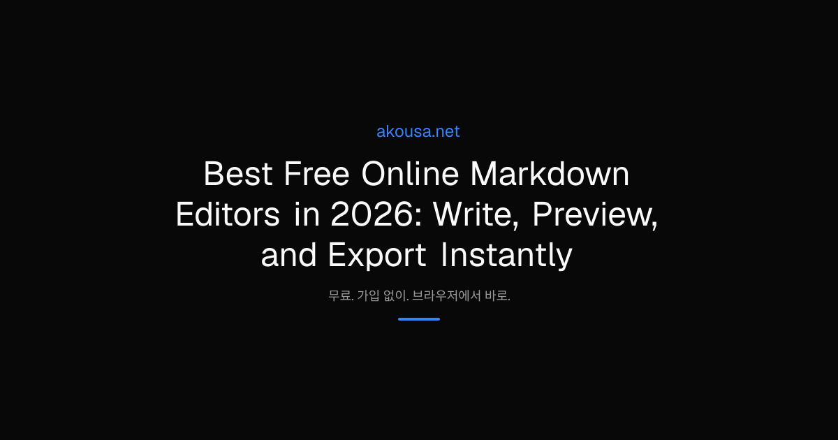 Best Free Online Markdown Editors in 2026: Write, Preview, and Export ...